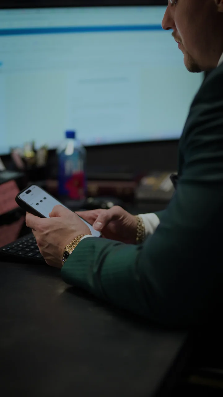 Still from a vertical social video edited by Frame North